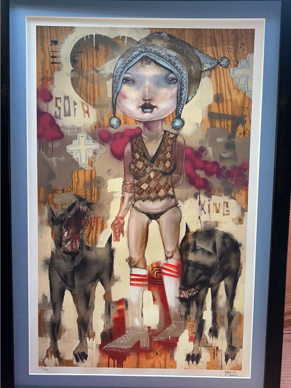 “Sofa King” By David Chloe Framed Print # 107/160